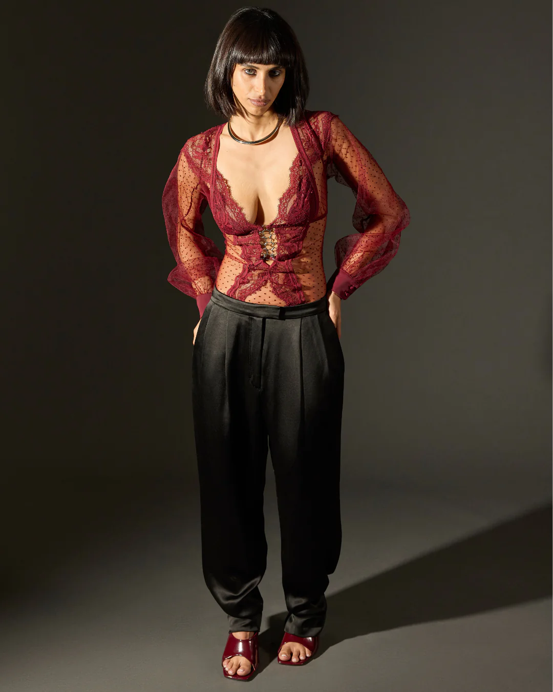 Constellation Bodysuit - Burgundy - Image 6